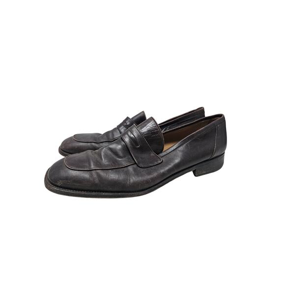 Vintage Bally 11 Brown Leather Penny Loafer Academia Capsule Career Minimalist main image 4